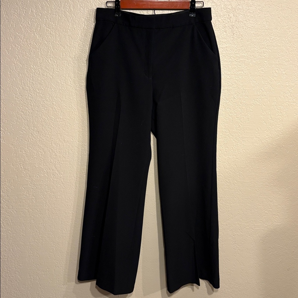 Express Women's Flare Leg Editor Pant Size 10S Black high Rise flare Trouser